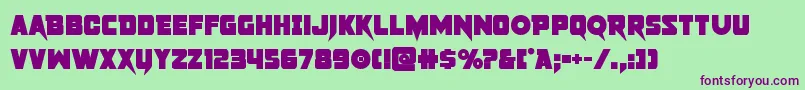 pistoleerboldフォントについての詳細 フォントpistoleerbold – 緑の背景に紫のフォント