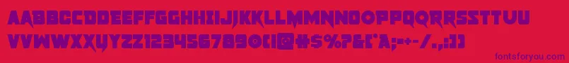 pistoleerbold-Schriftart – Violette Schriften auf rotem Hintergrund