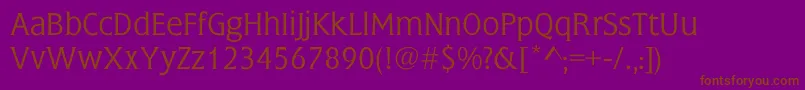 EsotericaThinLight Font – Brown Fonts on Purple Background