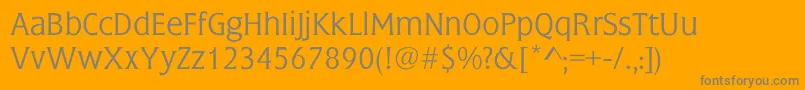 EsotericaThinLight Font – Gray Fonts on Orange Background