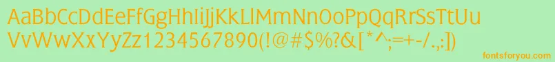 EsotericaThinLight Font – Orange Fonts on Green Background
