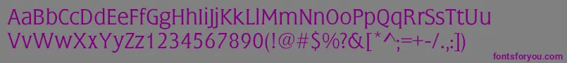 EsotericaThinLight Font – Purple Fonts on Gray Background
