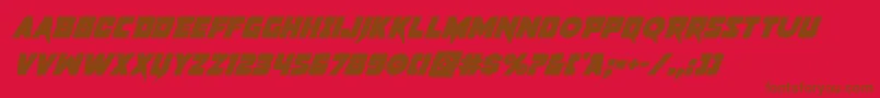 pistoleerboldsuperital Font – Brown Fonts on Red Background