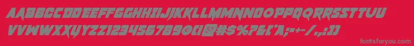 pistoleerboldsuperital Font – Gray Fonts on Red Background