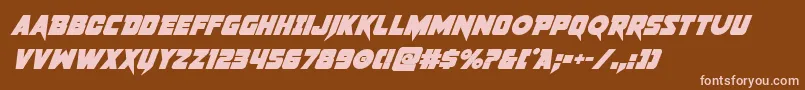 pistoleerboldsuperital Font – Pink Fonts on Brown Background