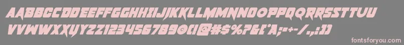 pistoleerboldsuperital Font – Pink Fonts on Gray Background