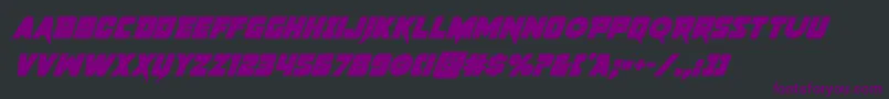 pistoleerboldsuperital Font – Purple Fonts on Black Background