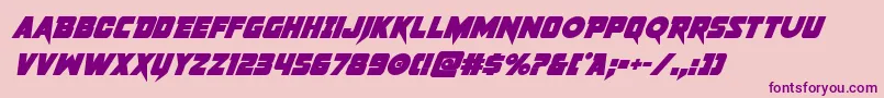 pistoleerboldsuperital Font – Purple Fonts on Pink Background