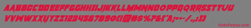 pistoleerboldsuperital Font – Red Fonts on Gray Background