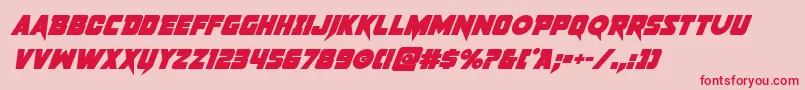 pistoleerboldsuperital Font – Red Fonts on Pink Background