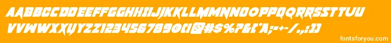 pistoleerboldsuperital Font – White Fonts on Orange Background