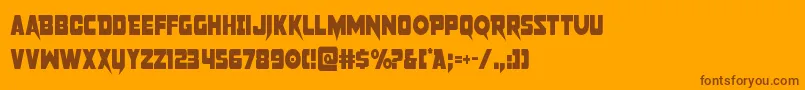 Saiba mais sobre a fonte pistoleercond Fonte pistoleercond – fontes marrons em um fundo laranja