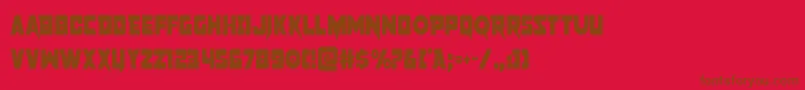 Шрифт pistoleercond – коричневые шрифты на красном фоне