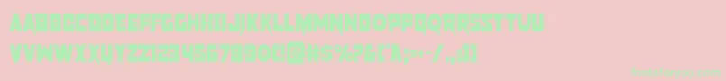 pistoleercond-Schriftart – Grüne Schriften auf rosa Hintergrund