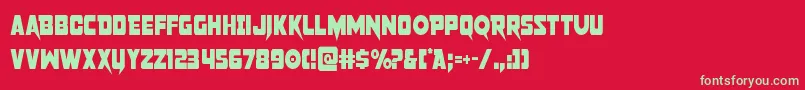 pistoleercond Font – Green Fonts on Red Background