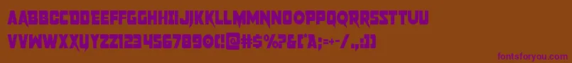 pistoleercond Font – Purple Fonts on Brown Background