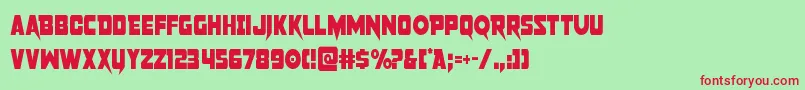 pistoleercond Font – Red Fonts on Green Background