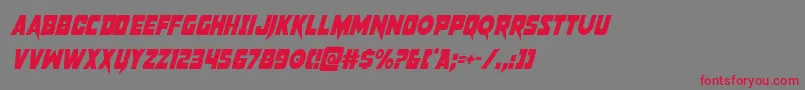 pistoleercondital Font – Red Fonts on Gray Background