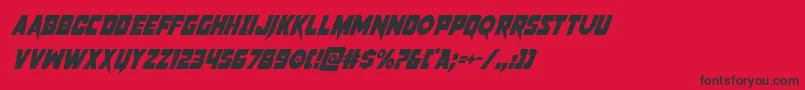 pistoleercondsuperital Font – Black Fonts on Red Background