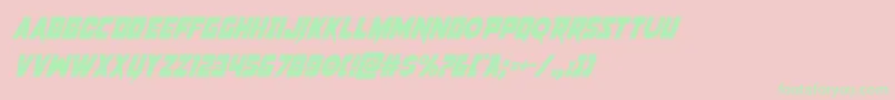 pistoleercondsuperital Font – Green Fonts on Pink Background