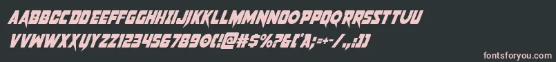 pistoleercondsuperital Font – Pink Fonts on Black Background