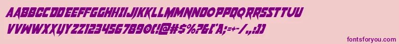 pistoleercondsuperital Font – Purple Fonts on Pink Background
