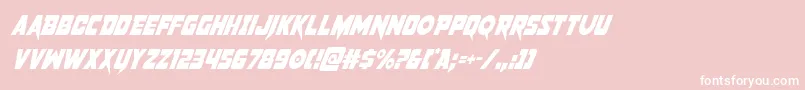 pistoleercondsuperital Font – White Fonts on Pink Background