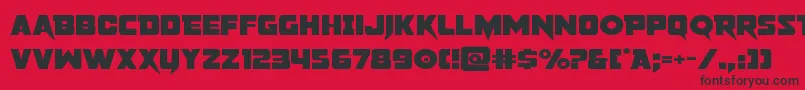 pistoleerexpand Font – Black Fonts on Red Background