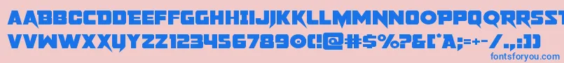 フォントpistoleerexpand – ピンクの背景に青い文字