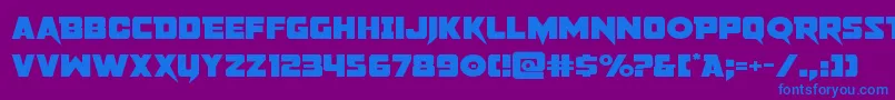 pistoleerexpand Font – Blue Fonts on Purple Background