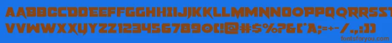 pistoleerexpand Font – Brown Fonts on Blue Background