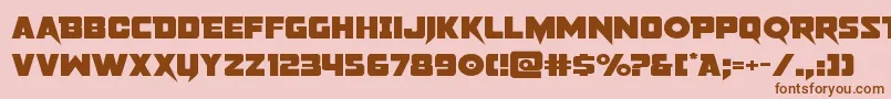 pistoleerexpand Font – Brown Fonts on Pink Background