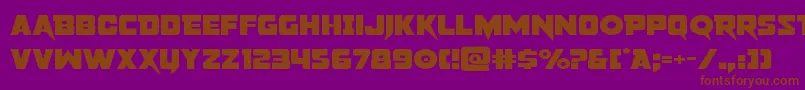 pistoleerexpand Font – Brown Fonts on Purple Background