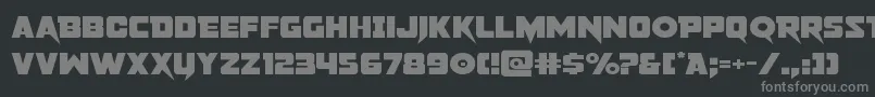 pistoleerexpand Font – Gray Fonts on Black Background