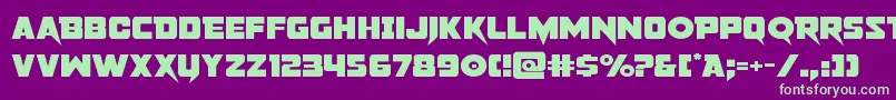 pistoleerexpand Font – Green Fonts on Purple Background