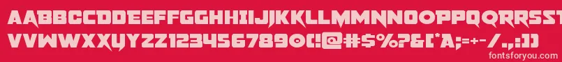 pistoleerexpand Font – Pink Fonts on Red Background