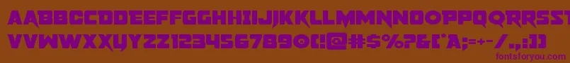 pistoleerexpand Font – Purple Fonts on Brown Background