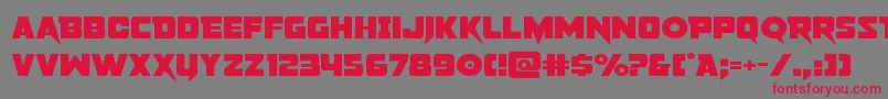 pistoleerexpand-Schriftart – Rote Schriften auf grauem Hintergrund