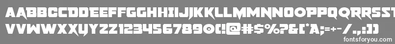 フォントpistoleerexpand – 灰色の背景に白い文字