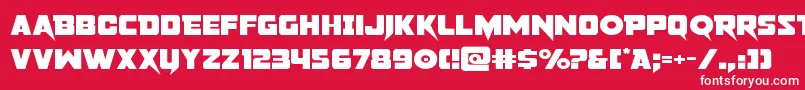 Шрифт pistoleerexpand – белые шрифты на красном фоне