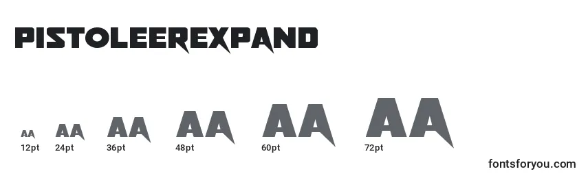 Pistoleerexpand Font Sizes