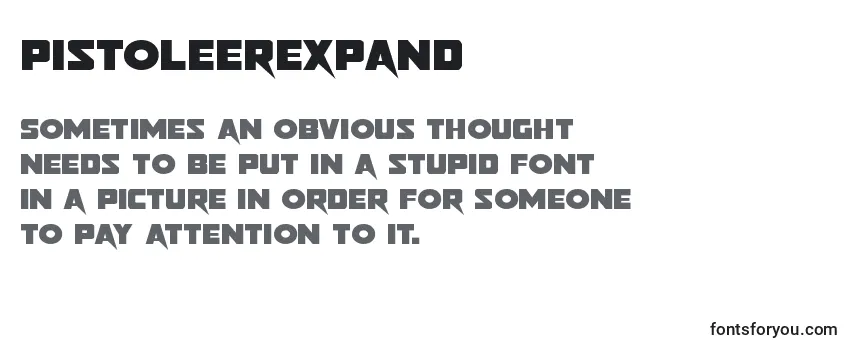 Review of the Pistoleerexpand Font
