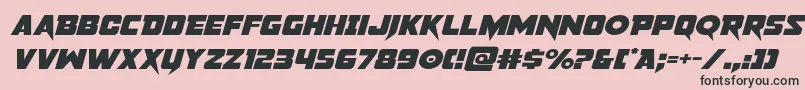pistoleerexpandital Font – Black Fonts on Pink Background