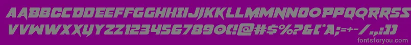 pistoleerexpandital Font – Gray Fonts on Purple Background