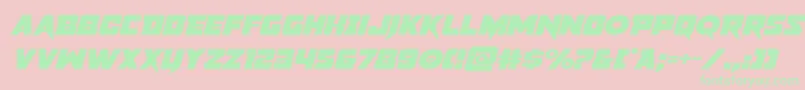 pistoleerexpandital Font – Green Fonts on Pink Background