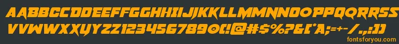 Шрифт pistoleerexpandital – оранжевые шрифты на чёрном фоне