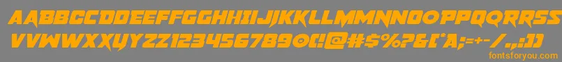 pistoleerexpandital Font – Orange Fonts on Gray Background