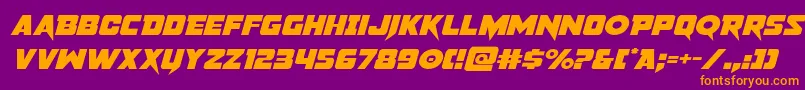 pistoleerexpandital Font – Orange Fonts on Purple Background