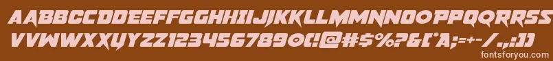 pistoleerexpandital Font – Pink Fonts on Brown Background