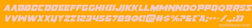 pistoleerexpandital-Schriftart – Rosa Schriften auf orangefarbenem Hintergrund